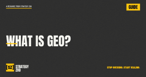 Generative engine optimization GEO for small businesses, from Strategy Zoo