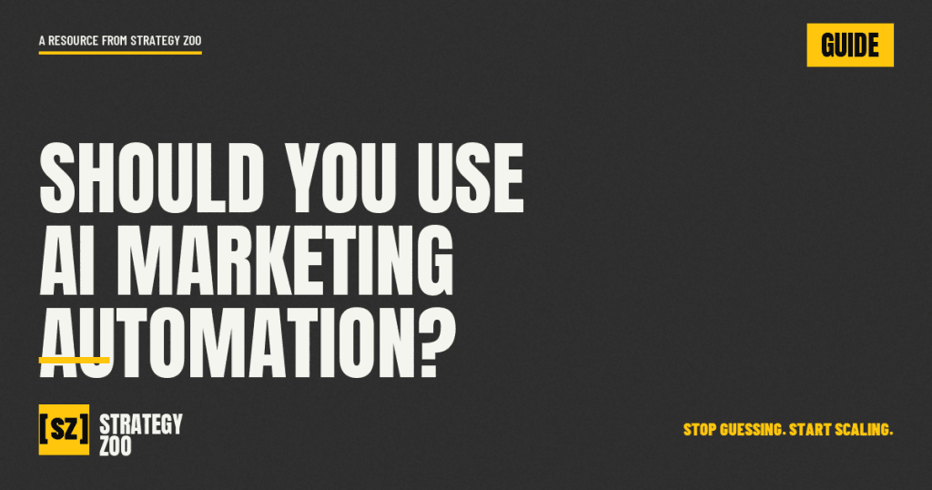 AI marketing automation strategy for a small business, from Strategy Zoo in Pocatello