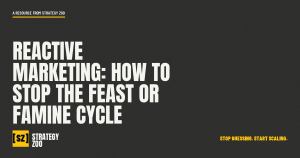 Strategy Zoo guide on how to stop reactive marketing in a service business