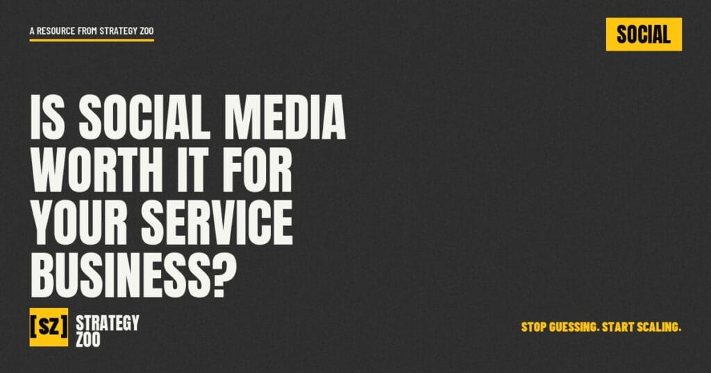 Is social media worth it title card from Strategy Zoo