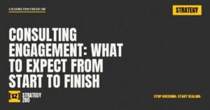 Consulting engagement title card from Strategy Zoo