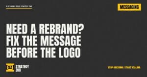 Need a rebrand title card for local service business owners weighing a new logo